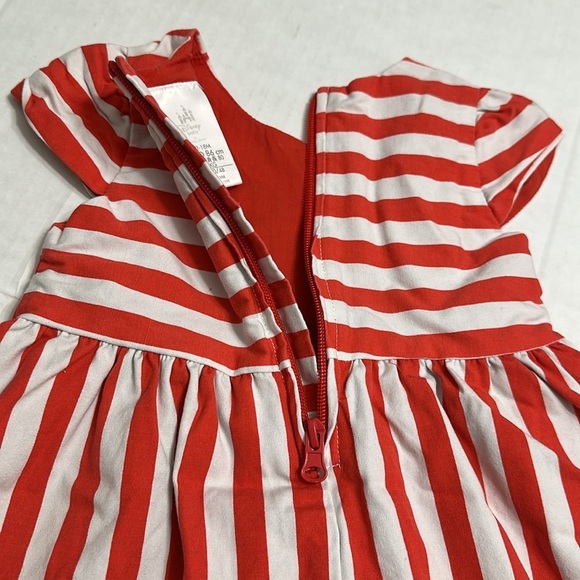 Disney Baby Minnie Mouse Red White Stripe Dress Baby Size 12/18 Months - Picture 3 of 10